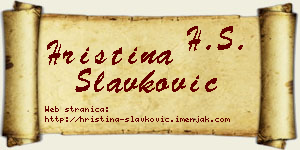 Hristina Slavković vizit kartica